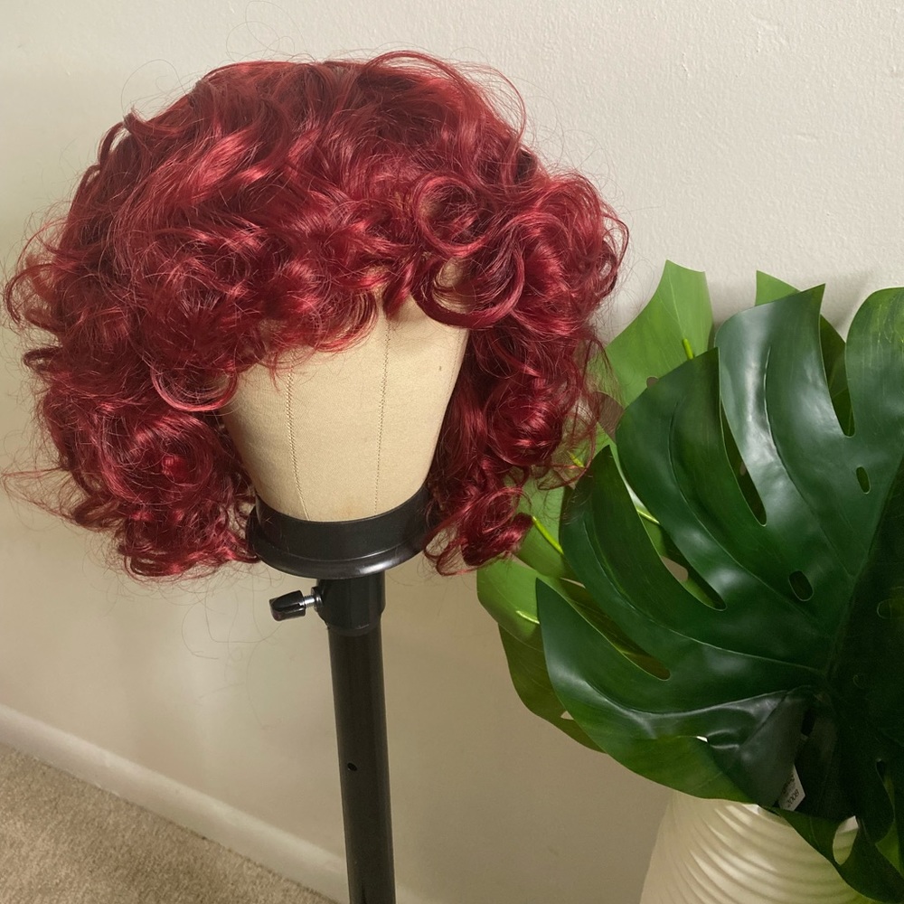Wine Premium fiber wig